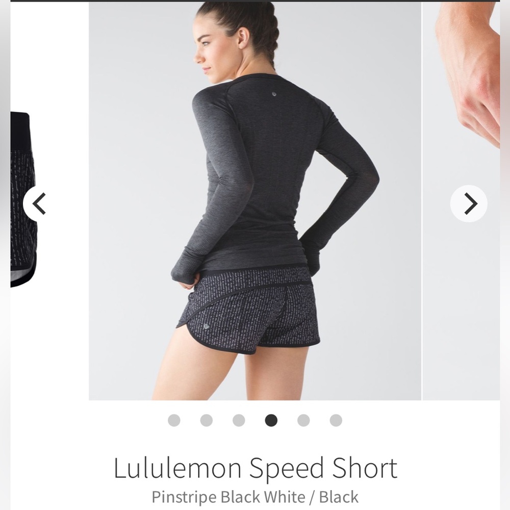Lululemon Speed Short Lined Manifesto Pinstripe Women’s 4 Swift Ultra Athletic
